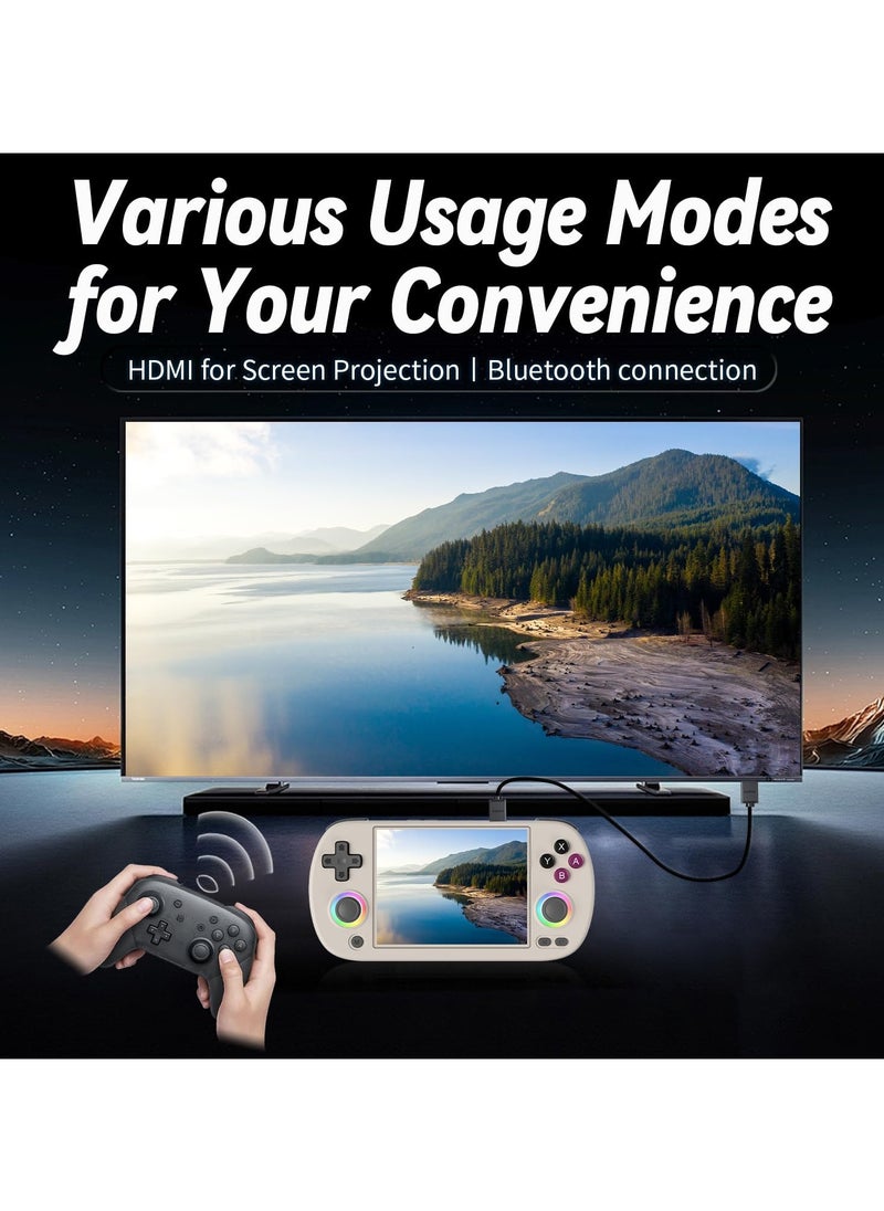 ANBERNIC  RG40XX H Retro Handheld Game Console, 4.0 Inch IPS Screen Linux System Built-in 64G TF Card 5488 Games Support HDMI TV Output 5G WIFI Bluetooth 4.2  - Image 2