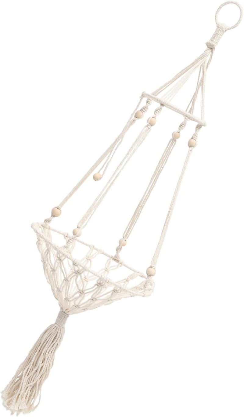 Bohemian Macrame Cat Hammock Hanging Indoor Cat Swing 30cm Woven Pet Resting to 10lbs - Image 1