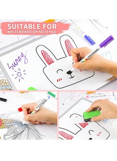 Y&D Dry Erase Markers, Fine Tip Whiteboard Assorted Colors 12 Pack  - Image 3
