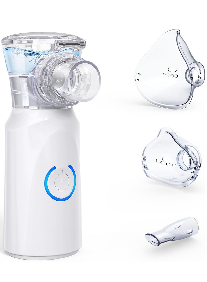 البخاخات المحمولة للبالغين والأطفال، آلة البخاخات الشبكية المحمولة للبالغين والأطفال مع قناعين وقطعة فم، البخاخات ببطاريات AA للاستخدام المنزلي أثناء السفر، مستشعر هايلي - Image 1