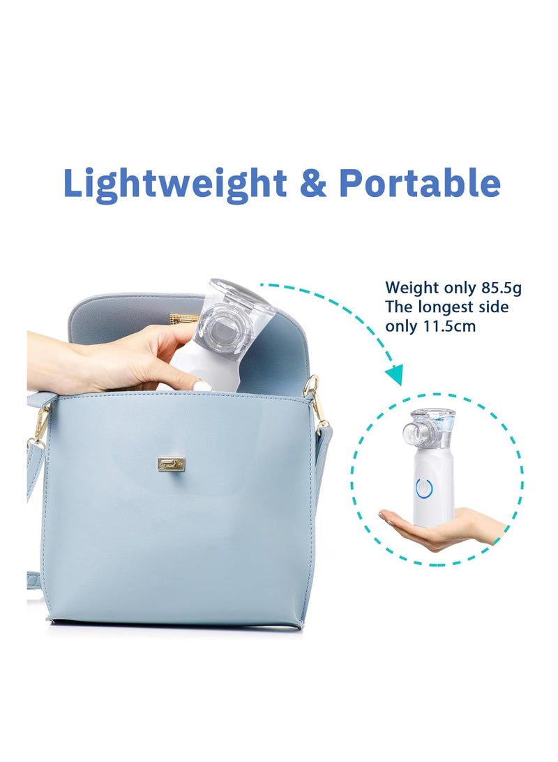 البخاخات المحمولة للبالغين والأطفال، آلة البخاخات الشبكية المحمولة للبالغين والأطفال مع قناعين وقطعة فم، البخاخات ببطاريات AA للاستخدام المنزلي أثناء السفر، مستشعر هايلي - Image 3