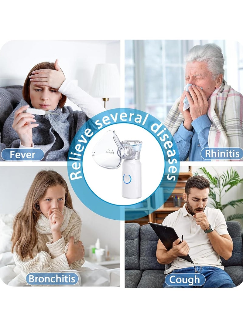 البخاخات المحمولة للبالغين والأطفال، آلة البخاخات الشبكية المحمولة للبالغين والأطفال مع قناعين وقطعة فم، البخاخات ببطاريات AA للاستخدام المنزلي أثناء السفر، مستشعر هايلي - Image 4