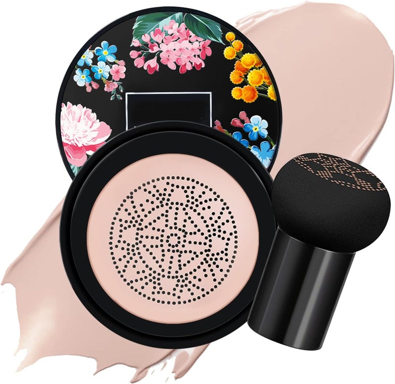 Ownest Mushroom Head Air Cushion BB Cream Concealer Lasting Nude Makeup Moisturizing Brightening Pigment CC Liquid Foundation Even Skin Tone Makeup Base BB Cream Natural