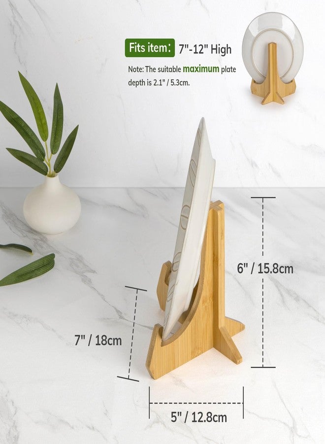 ANBOXIT Plate Stand for Stand, 6 Inch Plate Holder, Bamboo Photo Stand, Picture Frame, Table Mini Easel, Decorative Stands & Supports for Plates, Books, and Plaques (Pack of 1) - Image 3