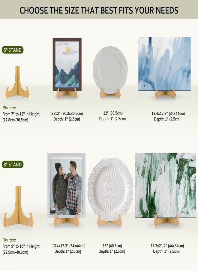 ANBOXIT Plate Stand for Stand, 6 Inch Plate Holder, Bamboo Photo Stand, Picture Frame, Table Mini Easel, Decorative Stands & Supports for Plates, Books, and Plaques (Pack of 1) - Image 5