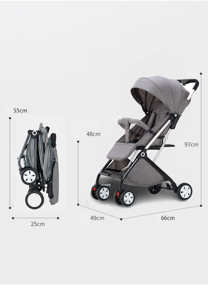 MaBaby - Large Space Comfortable Sitting And Lying Dual Use Folding Baby Stroller - Image 1