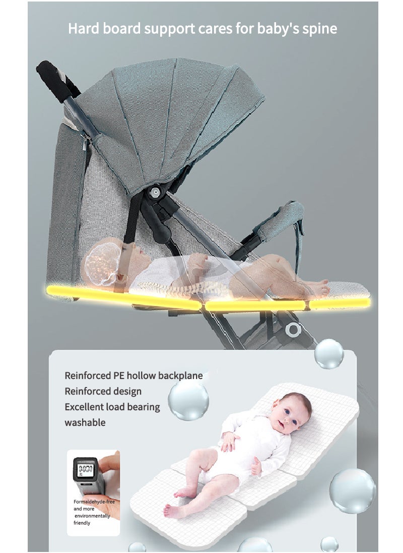 MaBaby Large Space Comfortable Sitting And Lying Dual Use Folding Baby Stroller  - Image 2
