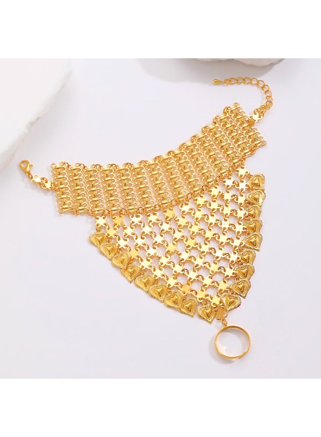 Nariele سلسلة أصابع عصرية ريترو على ظهر اليد - Image 2