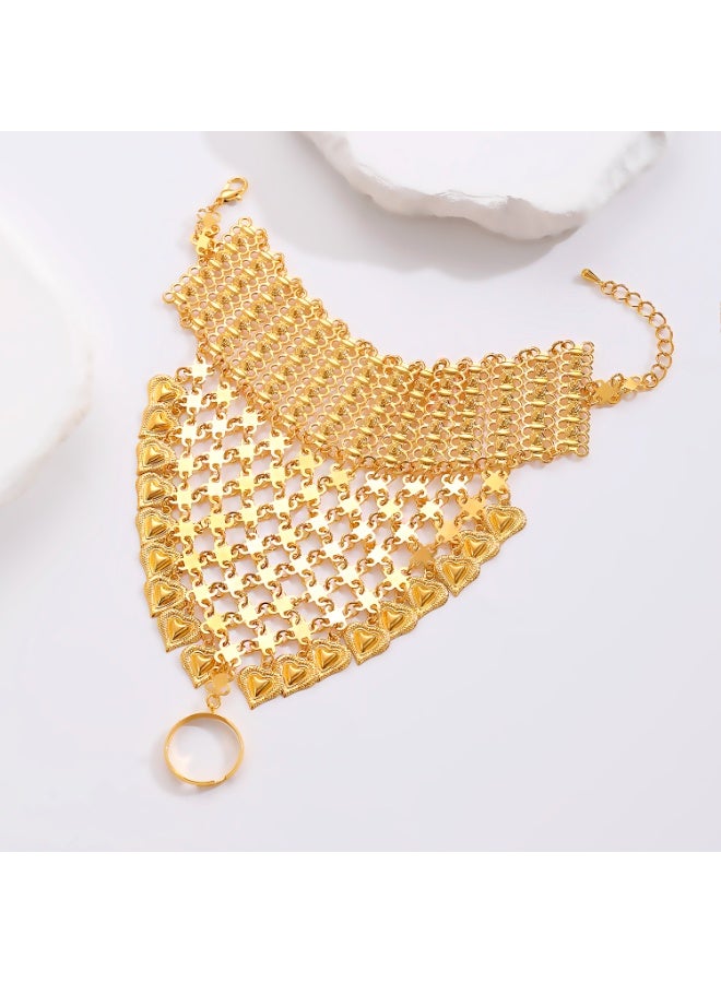 Nariele سلسلة أصابع عصرية ريترو على ظهر اليد - Image 3