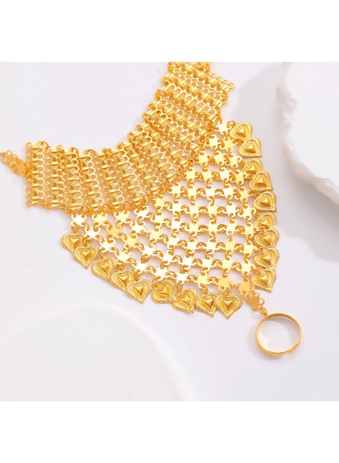 Nariele سلسلة أصابع عصرية ريترو على ظهر اليد - Image 4