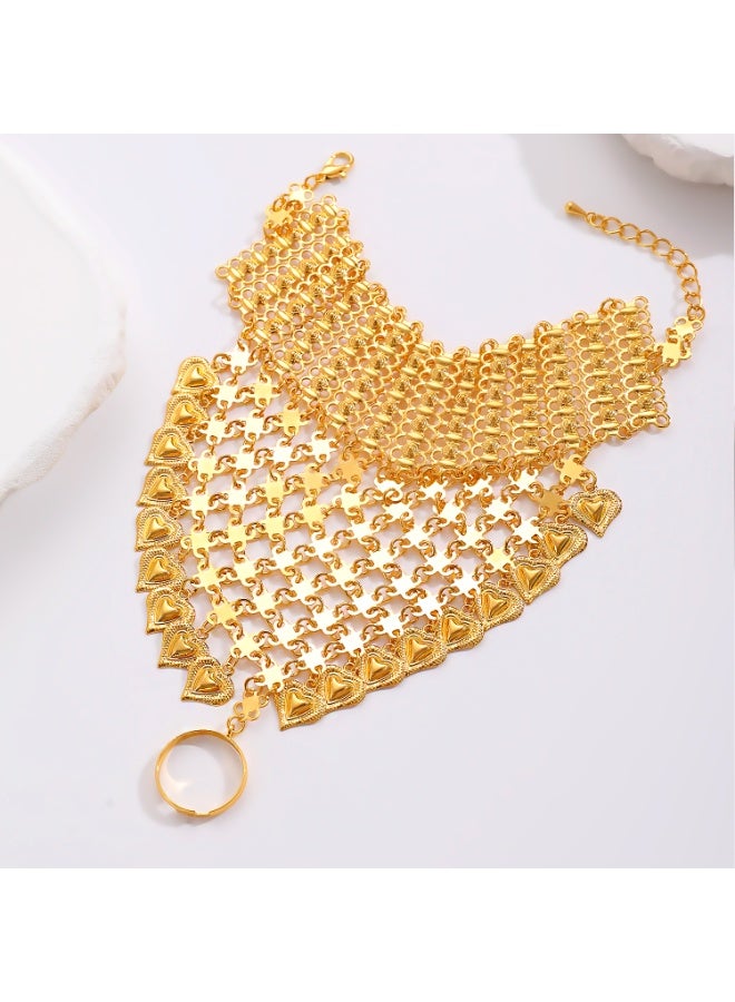 Nariele سلسلة أصابع عصرية ريترو على ظهر اليد - Image 5