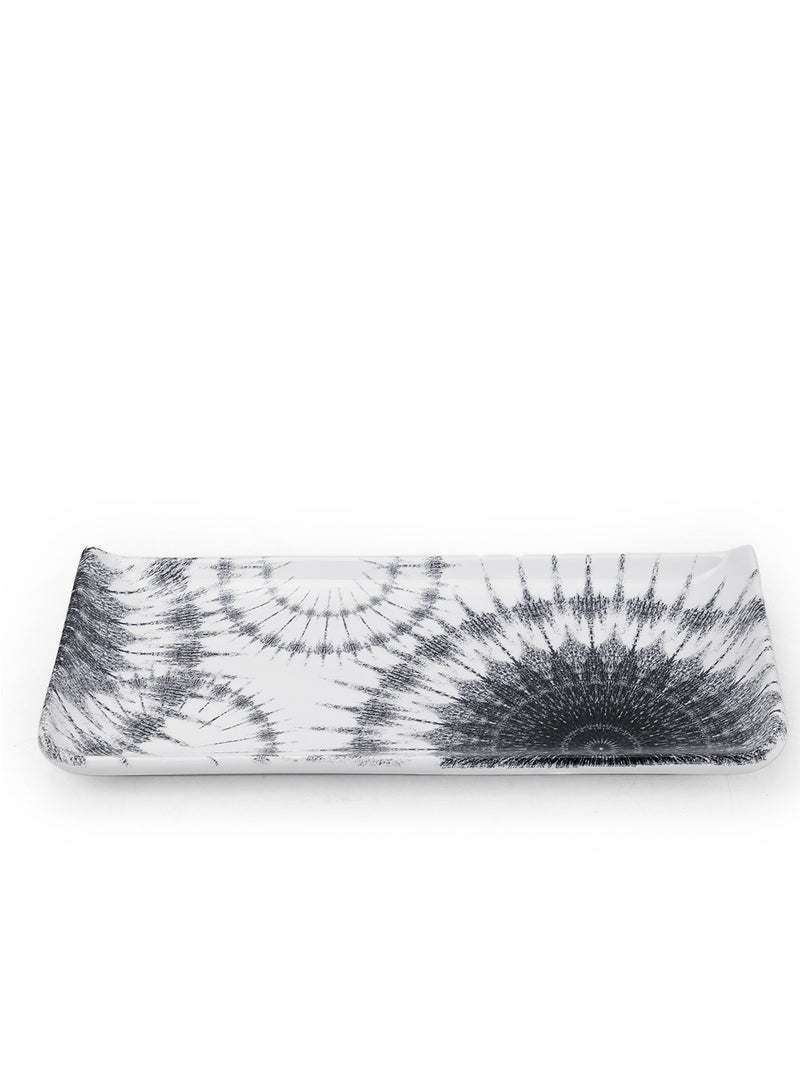 EDESSA Edessa Cosmo Ceramic Rectangle Serving Plate (Multicolor, 12.5 x 24cm, Set of 6)  - Image 3