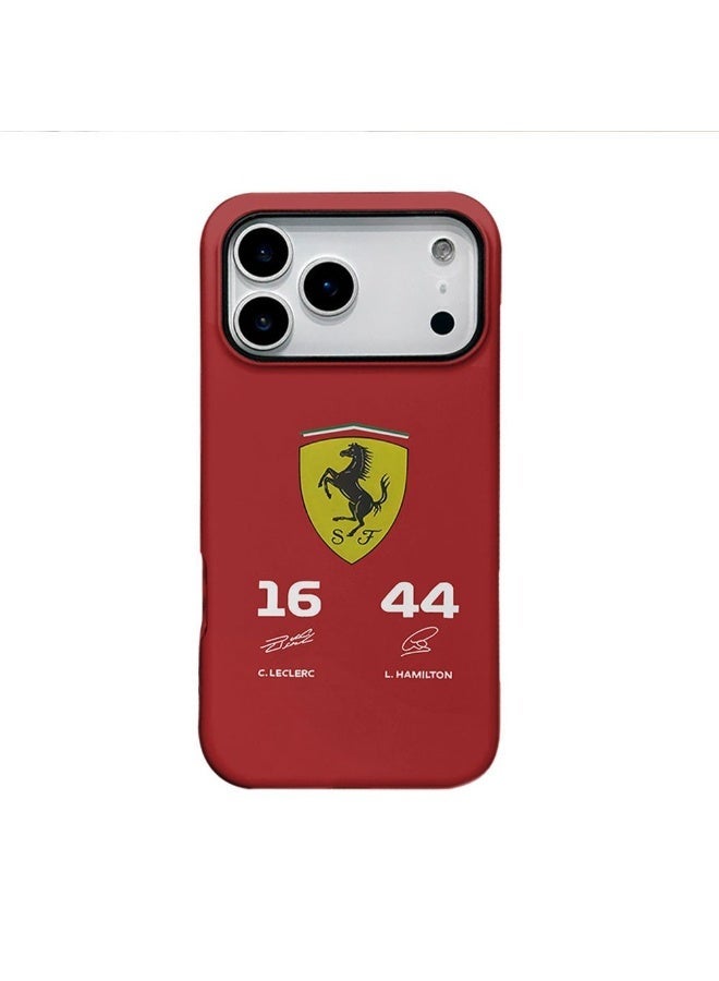 QZ Ferrari F1 iPhone 17 Pro Max Case, Hard PC with Korean Film Printing, Full Camera Protection Cover - Image 1