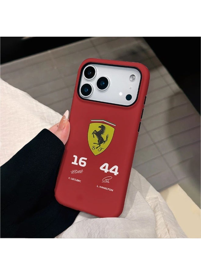 QZ Ferrari F1 iPhone 17 Pro Max Case, Hard PC with Korean Film Printing, Full Camera Protection Cover - Image 3
