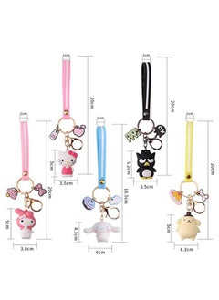 Ant 5-Piece Wrist Anime Keychain, Kawaii Car Keychain Accessories, Key Purse Handbag Charms for Women  - Image 2