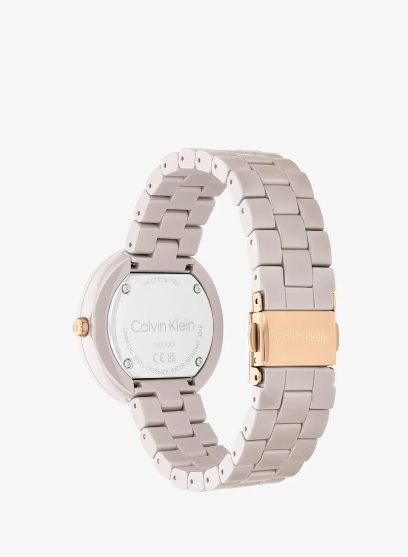 Calvin Klein  Ck Pure Analogue Watch with  Ceramic Bracelet - 25100073 for Women | Best Price UAE