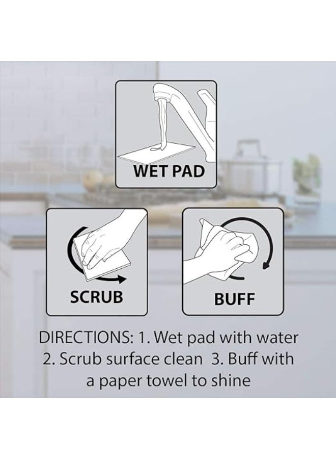 ويمان وسادات مسح موقد Weiman - 10 وسادات - لا تخدش - ترفع وتزيل أصعب البقع المحترقة من الطعام - Image 5