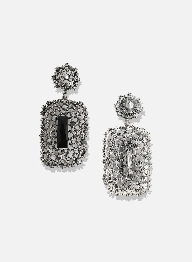SOHI Stone Intricate Cluster Geometric Artificial Drop Earring Jewellery
