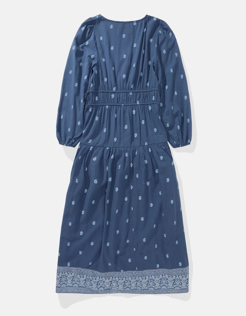 American Eagle  Tie Side Midi Shirt Dress for Women | Best Price UAE