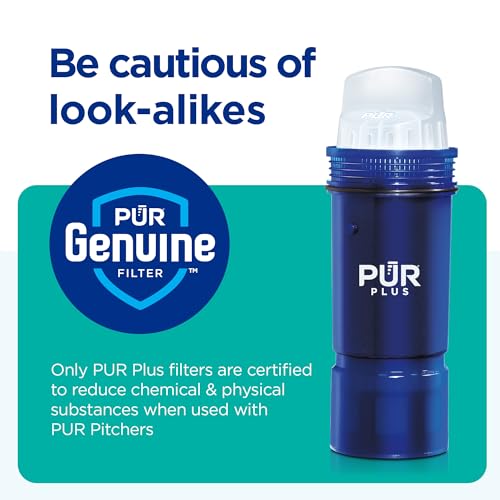 PUR Plus 11-Cup Water Pitcher, 1 Lead-Reducing Filter, Cleaner, Great-tasting Water, Dishwasher Safe, Powerful Filtration, Filter Change Light Indicator, LockFit Cap Design - White - Image 5