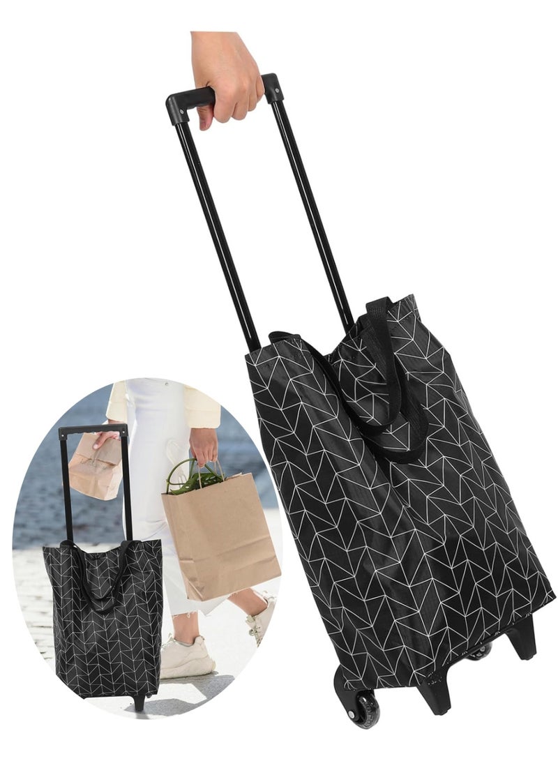 كيلا عربة تسوق متحركة بعجلات لحمل البقالة بسهولة عربة متعددة الاستخدامات للغسيل والاستخدام المنزلي تصميم لتسوق سهل - Image 2