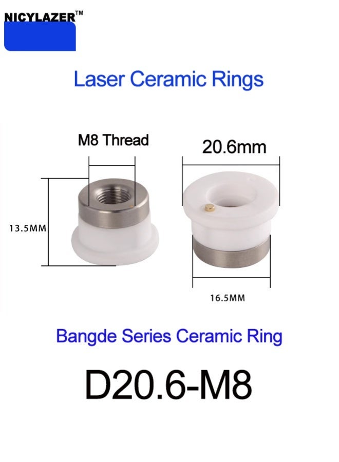 حلقة سيراميك D20.6M8: مقاومة للرذاذ، مقاومة للحرارة، تضمن تشغيلًا مستقرًا للآلة. - Image 1