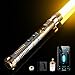 CUSTOM SABER Upgrade Smooth Swing XRGB 30 Light Saber Motion Control Light Saber 16 Set Sound Fonts Infinite Color Changing Rechargeable Meatl Hilt Light Sabers Belt Clip and Blade Plug Toy ToolsGold - Image 4