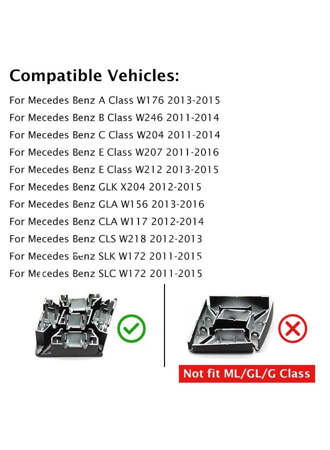 KISSUN Steering Wheel Button Covers, Black Steering Wheel Control Button Key Replacement for Mercedes Benz A B C E GLA GLK CLA CLS Class W204 X204 W212 W218 W156 W176 W117 W172 W246 - Image 2