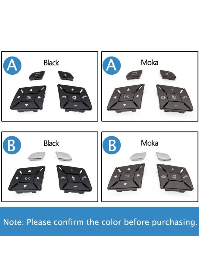 KISSUN Steering Wheel Button Covers, Black Steering Wheel Control Button Key Replacement for Mercedes Benz A B C E GLA GLK CLA CLS Class W204 X204 W212 W218 W156 W176 W117 W172 W246 - Image 4