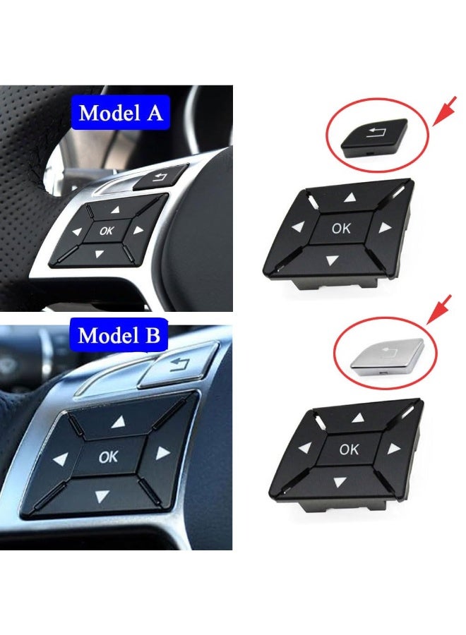 KISSUN Steering Wheel Button Covers, Black Steering Wheel Control Button Key Replacement for Mercedes Benz A B C E GLA GLK CLA CLS Class W204 X204 W212 W218 W156 W176 W117 W172 W246 - Image 3