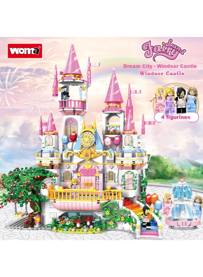 Woma Windsor Castle Building Blocks, Compatible With Lego, Girls' Toy, 618 Summer Vacation Birthday Gift, Birthday Gift Box - Image 3