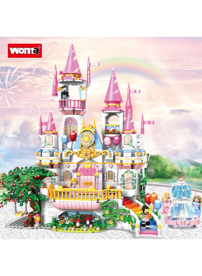 Woma Windsor Castle Building Blocks, Compatible With Lego, Girls' Toy, 618 Summer Vacation Birthday Gift, Birthday Gift Box - Image 1