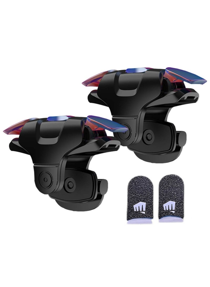 Mobile Triggers,Mobile Game Controller, Game Trigger for PUBG/Fortnite/Call of Duty,Shooter Sensitive Controller Joysticks Aim  Fire Trigger for iPhone and Android Phone(1 Pair of Controllers And 1 - Image 1