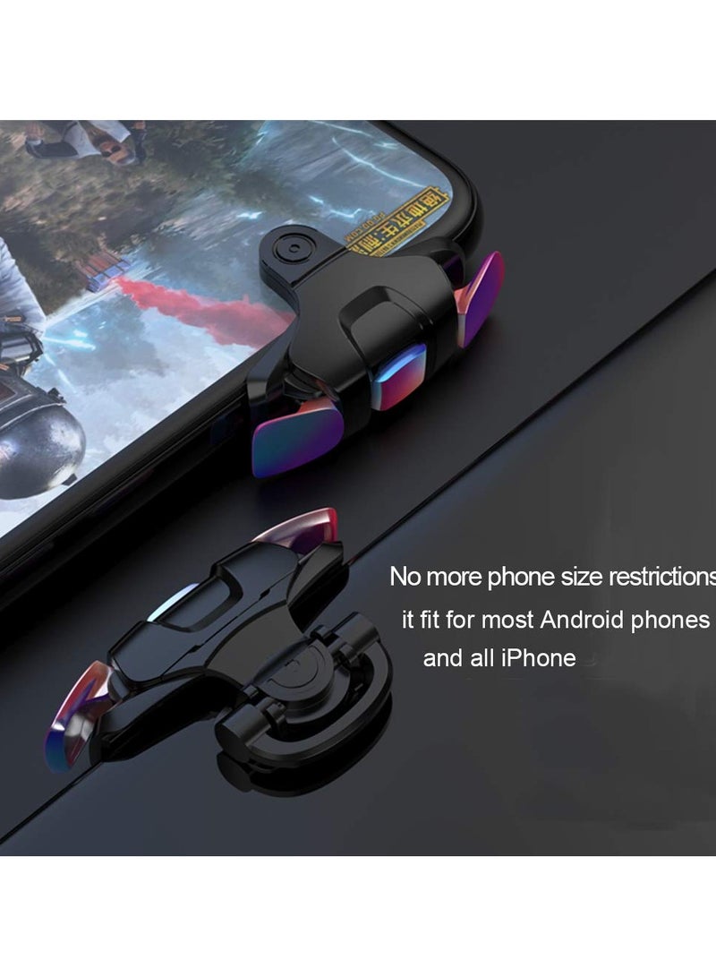 Mobile Triggers,Mobile Game Controller, Game Trigger for PUBG/Fortnite/Call of Duty,Shooter Sensitive Controller Joysticks Aim  Fire Trigger for iPhone and Android Phone(1 Pair of Controllers And 1 - Image 2