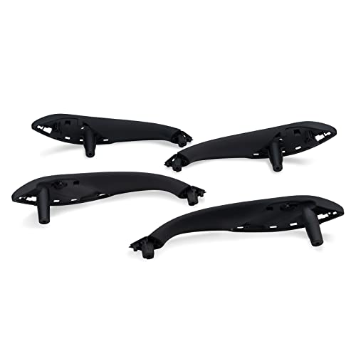 WEILEITE Front Interior Door Pull Handles Grab Bracket Trim Set Compatible with BMW 3 Series 4 Series 320,328,330,335,M3 2012-2018 and 428, 435,M4 2014-2017 Replace 51417279311(Black,4Pcs) - Image 1