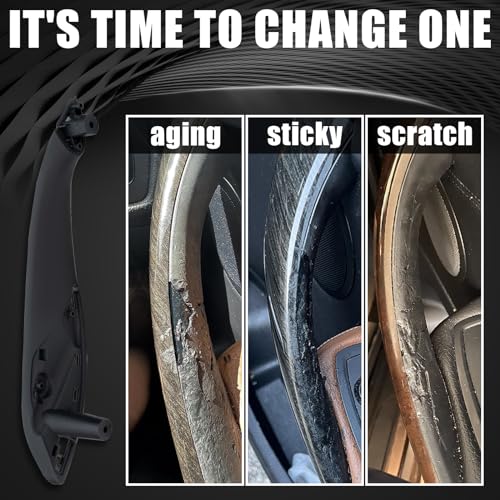 WEILEITE Front Interior Door Pull Handles Grab Bracket Trim Set Compatible with BMW 3 Series 4 Series 320,328,330,335,M3 2012-2018 and 428, 435,M4 2014-2017 Replace 51417279311(Black,4Pcs) - Image 2