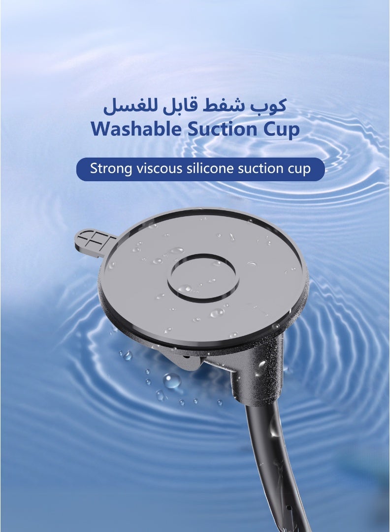 Earldom Dual Car Phone Mount with Long Arm – Windshield & Air Outlet Mount – 360° Rotation – Secure Grip - Image 5