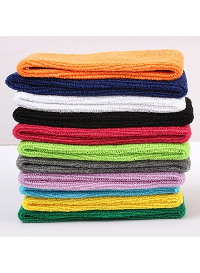Yeshan 12 Packs Wicking Stretchy Athletic Sweatbandsport Headbandshead Wrapyoga Headbandhead Scarfbest Looking Hairband For Sports Or Fashiontowel Material - Image 3