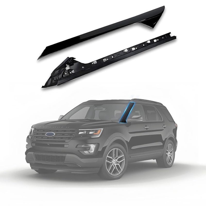 Gagsu Windshield APillar Molding Right Passenger Side 926451 BB5Z7803136AB WSide Tape Compatible with Ford Explorer BB5Z7803144AA Front Windshield Outer Pillar Trim Molding Outer Inner