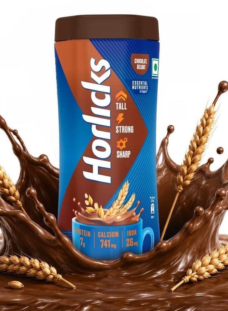 Horlicks Chocolate Nutrition Drink, 500 g Jar - Image 1