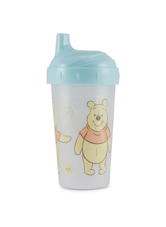 Disney Toddler Sippy Cups for Boys And Girls | 10 Ounce Winnie The Pooh Sippy Cup Pack of Two with Straw and Lid | Durable Blue Leak Proof Travel Water Bottle for Toddlers - Image 1