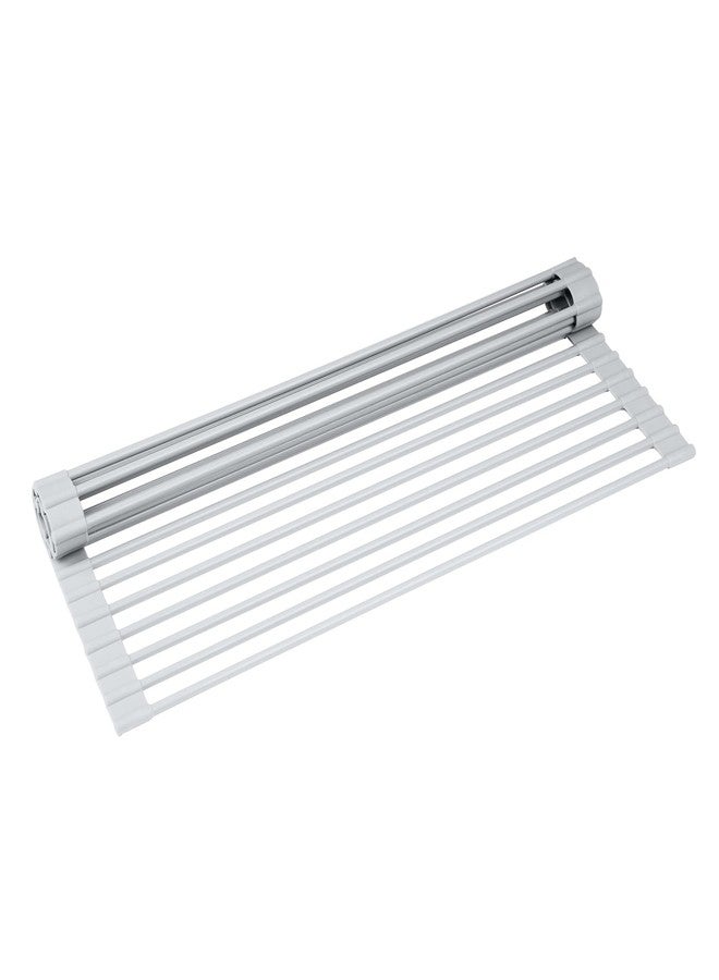 Goodful Roll Away Multipurpose Dish Drying Rack, Cooling Mat, Trivet, Easy Storage, Dishwasher Safe, Medium, Gray - Image 1