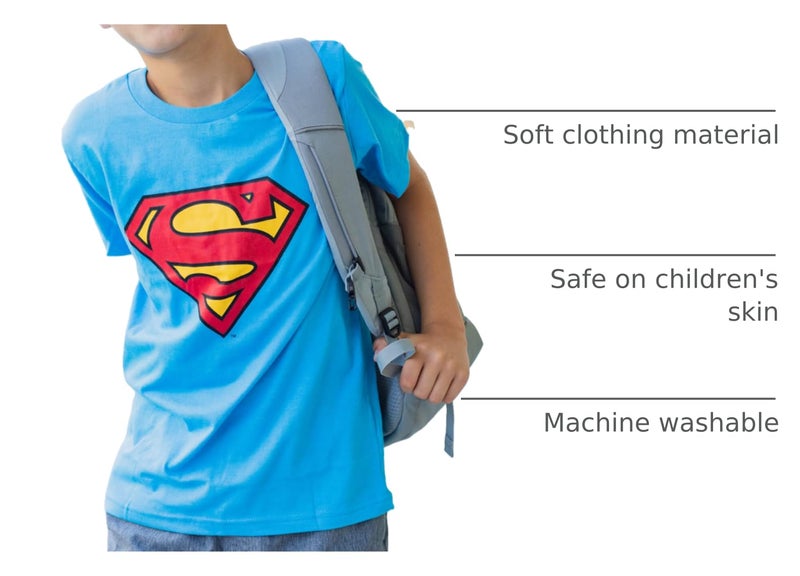 DC Comics مجموعة تي شيرتات دي سي كوميكس فرقة العدالة فلاش سوبرمان باتمان للأولاد الصغار 3 قطع أحمر/رمادي/أزرق 6 - Image 4