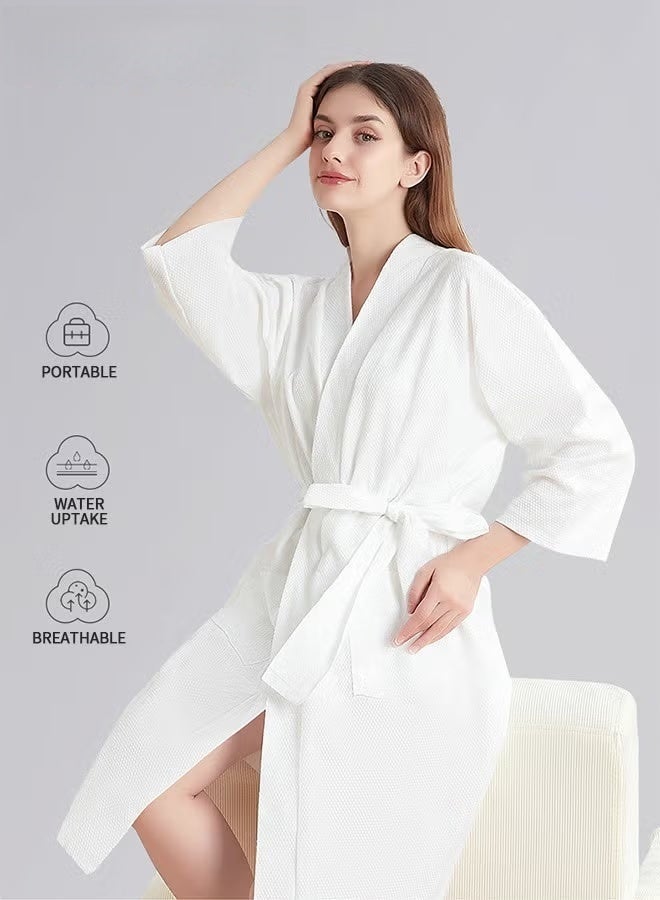 EETU Disposable Spa Robes,Non-woven Body Wrap Bathrobe With 2 Hair Drying Cap For Beauty Salon,Unisex One Size Fits All - Image 3