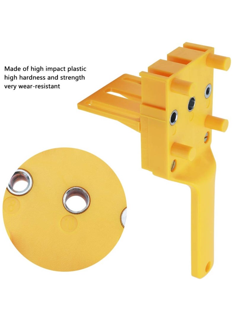 Luckam , Handheld Dowel Jig, Hole Drilling Guider, Plastic Sleeve Woodworking Joiner Tool for Straight Holes Drilling, Round Wooden Tenon Splicing - Image 3