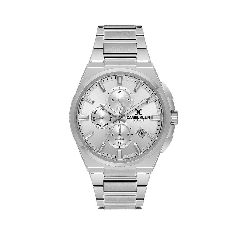 DANIEL KLEIN Exclusive Silver Stainless Steel Watch for Men DK.1.14214-1 - Image 1