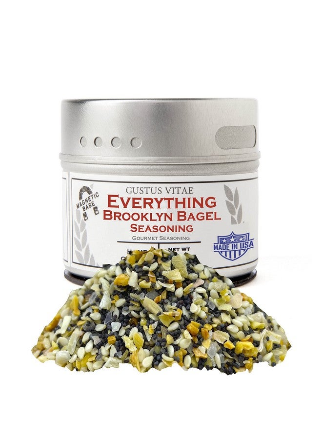 GUSTUS VITAE Everything Bagel Seasoning | Gourmet Spice Mix | Artisanal Seasoning | Non GMO, Made in USA | 1.9 oz | All Natural | Small Batch | Magnetic Tin | Gustus Vitae - Image 1