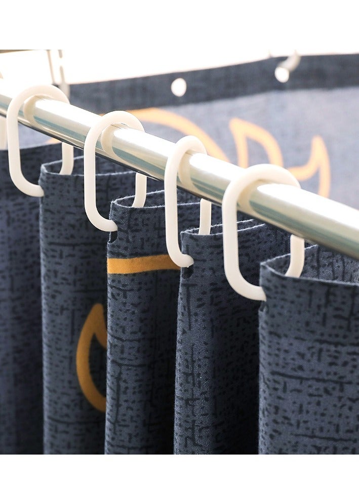 Bluejw Bed Canopy Tents Curtain Blackout Single Bed Tent Student Shading Cloth Canopy Dormitory Mosquito Net Sleep Privacy Protection with Frame for Children Bedroom Blue with Cartoon Lemon Pattern - Image 5