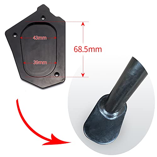 Modeer For R1250GS Adventure 2018-2024 (Not For Lowered Vehicles) Motorcycle CNC Support Extension Plate Kickstand Side Stand Pad r 1250 gs adv r1250gsa Accessories (black) - Image 3