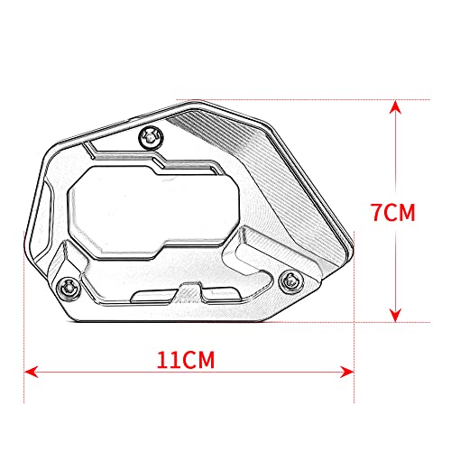 Modeer For R1250GS Adventure 2018-2024 (Not For Lowered Vehicles) Motorcycle CNC Support Extension Plate Kickstand Side Stand Pad r 1250 gs adv r1250gsa Accessories (black) - Image 4